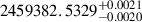 $ 2459382.5329_{-0.0020}^{+0.0021} $