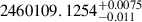 $ 2460109.1254_{-0.011}^{+0.0075} $