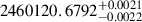 $ 2460120.6792_{-0.0022}^{+0.0021} $