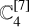 Mathematical equation: $_{\rm{4}}^{\left[ 7 \right]}$