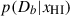 Mathematical equation: $ p(D_b | {x_{{\small { {\text{HI}}}}}}) $