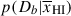 Mathematical equation: $ p(D_b | \overline{x}_{{\small { {\text{HI}}}}}) $
