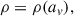 Mathematical equation: $$ \begin{aligned} \rho = \rho (a_v), \end{aligned} $$