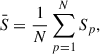 Mathematical equation: $$ \begin{aligned} \bar{S} = \frac{1}{N}\sum _{p = 1}^N S_p, \nonumber \end{aligned} $$
