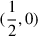 Mathematical equation: $ (\frac{1}{2},0) $