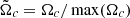 Mathematical equation: $ \tilde{\Omega}_c = \Omega_c/\max(\Omega_c) $
