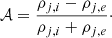 Mathematical equation: $$ \begin{aligned} \mathcal{A} = \frac{\rho _{j,i}-\rho _{j,e}}{\rho _{j,i}+\rho _{j,e}}\cdot \end{aligned} $$