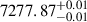 $ 7277.87^{+0.01}_{-0.01} $