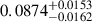$ 0.0874^{+0.0153}_{-0.0162} $