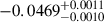 $ -0.0469^{+0.0011}_{-0.0010} $