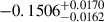 $ -0.1506^{+0.0170}_{-0.0162} $