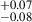 $ ^{+0.07}_{-0.08} $