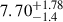 $ 7.70^{+1.78}_{-1.4} $