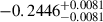 $ -0.2446^{+0.0081}_{-0.0081} $