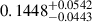 $ 0.1448^{+0.0542}_{-0.0443} $