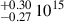 $ _{-0.27}^{+0.30} \, 10^{15} $