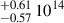 $ _{-0.57}^{+0.61} \, 10^{14} $