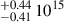 $ _{-0.41}^{+0.44} \, 10^{15} $