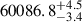 $ 60086.8^{+4.5}_{-3.4} $