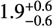 $\[1.9_{-0.6}^{+0.6}\]$