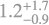 $\[1.2_{-0.9}^{+1.7}\]$