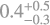 $\[0.4_{-0.3}^{+0.5}\]$
