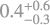 $\[0.4_{-0.3}^{+0.6}\]$