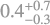 $\[0.4_{-0.3}^{+0.7}\]$