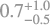 $\[0.7_{-0.5}^{+1.0}\]$