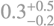 $\[0.3_{-0.2}^{+0.5}\]$