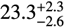 $\[23.3_{-2.6}^{+2.3}\]$