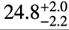 $\[24.8_{-2.2}^{+2.0}\]$
