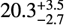 $\[20.3_{-2.7}^{+3.5}\]$