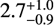 $\[2.7_{-0.9}^{+1.0}\]$