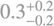 $\[0.3_{-0.2}^{+0.2}\]$