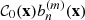 Mathematical equation: $ {\cal C}_0(\mathbf{x}) b_{n}^{(m)} (\mathbf{x}) $