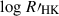 Mathematical equation: $ \mathrm{log}\,R\prime_{\mathrm{HK}} $