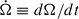 Mathematical equation: $ \dot{\Omega} \equiv d\Omega/dt $