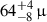Mathematical equation: $ 64^{+4}_{-8}\,{\upmu} $