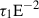 Mathematical equation: $ \tau_{1} \mathrm{E}^{-2} $