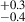 $ _{-0.4}^{+0.3} $