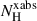 Mathematical equation: $ N_{\mathrm{H}}^{\mathrm{xabs}} $