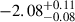 $ -2.08_{-0.08}^{+0.11} $