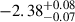 $ -2.38_{-0.07}^{+0.08} $