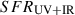 Mathematical equation: $ SFR_\mathrm{{UV}+\rm{IR}} $
