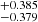 $ ^{+0.385}_{-0.379} $