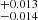 $ ^{+0.013}_{-0.014} $
