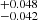 $ ^{+0.048}_{-0.042} $