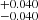$ ^{+0.040}_{-0.040} $