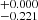 $ ^{+0.000}_{-0.221} $